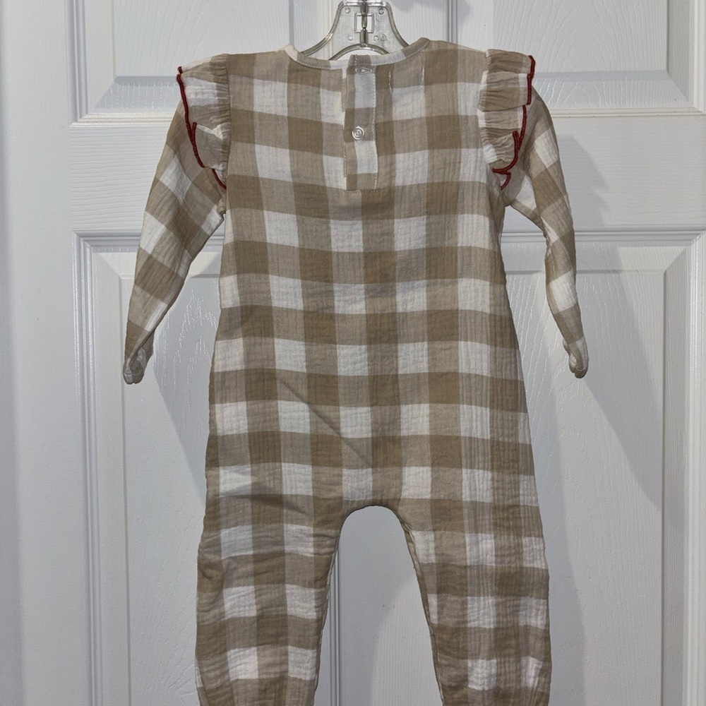 Mud Pie Baby Girls Thanksgiving Cream Turkey Applique One-Piece bodysuit​​​ - Picture 6 of 6